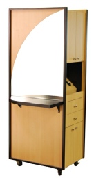 Double styling station on wheels
