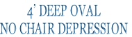 4’ DEEP OVAL
NO CHAIR DEPRESSION